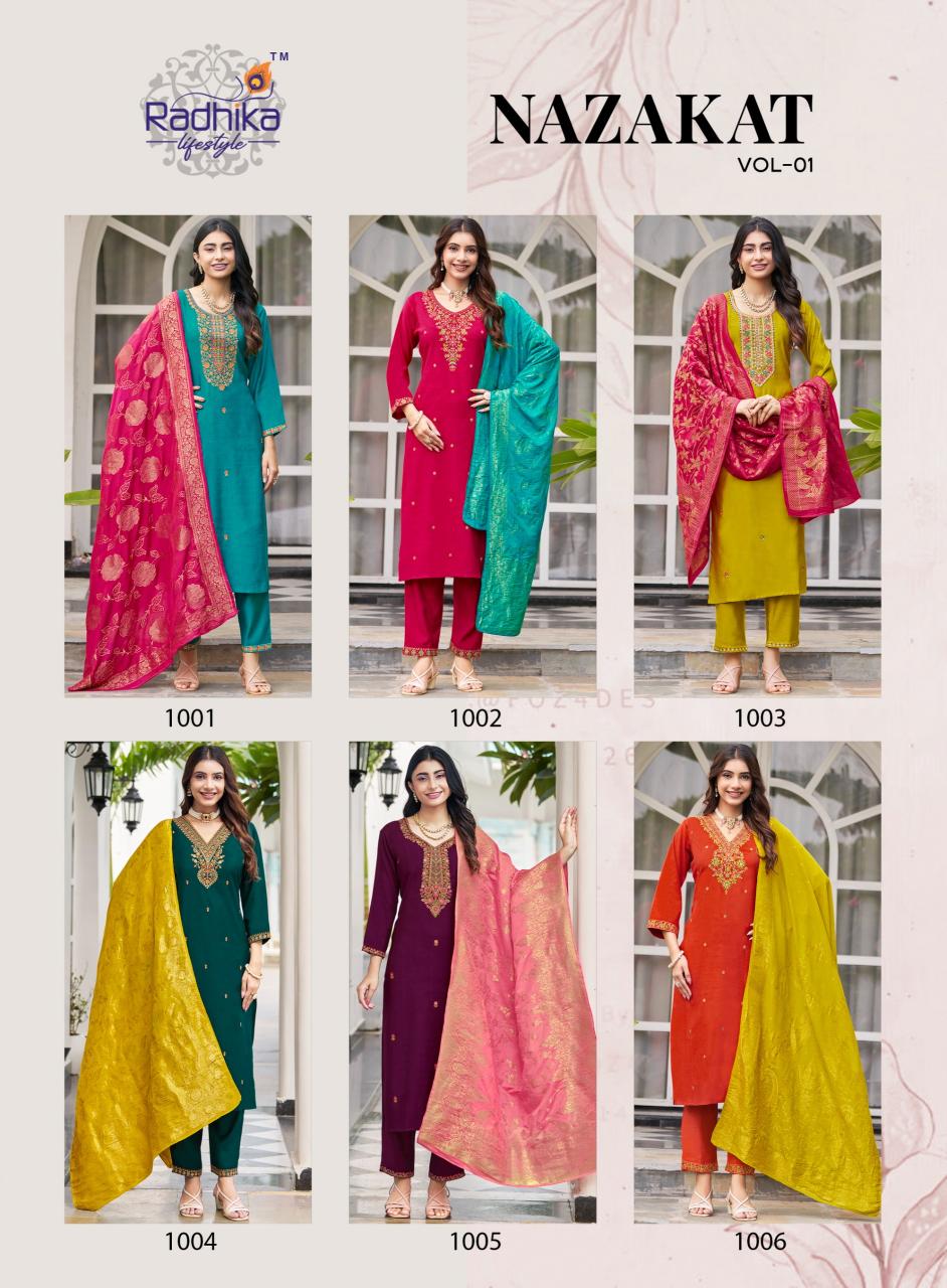Radhika LifeStyle Nazakat vol 1 catalog ethnic kurti women in surat