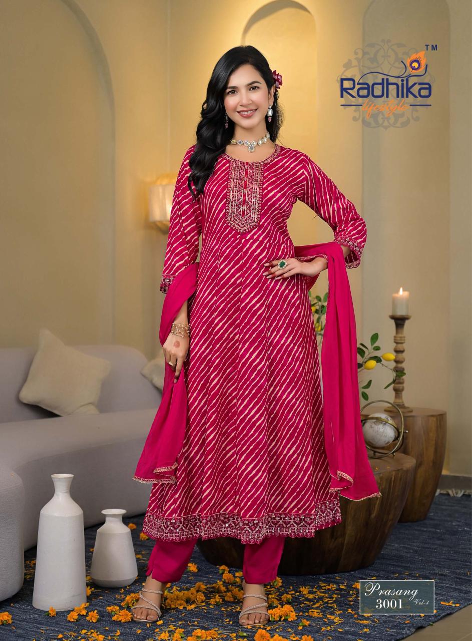 Radhika LifeStyle Prasang Vol 3 catalog surat kurtis wholesale online