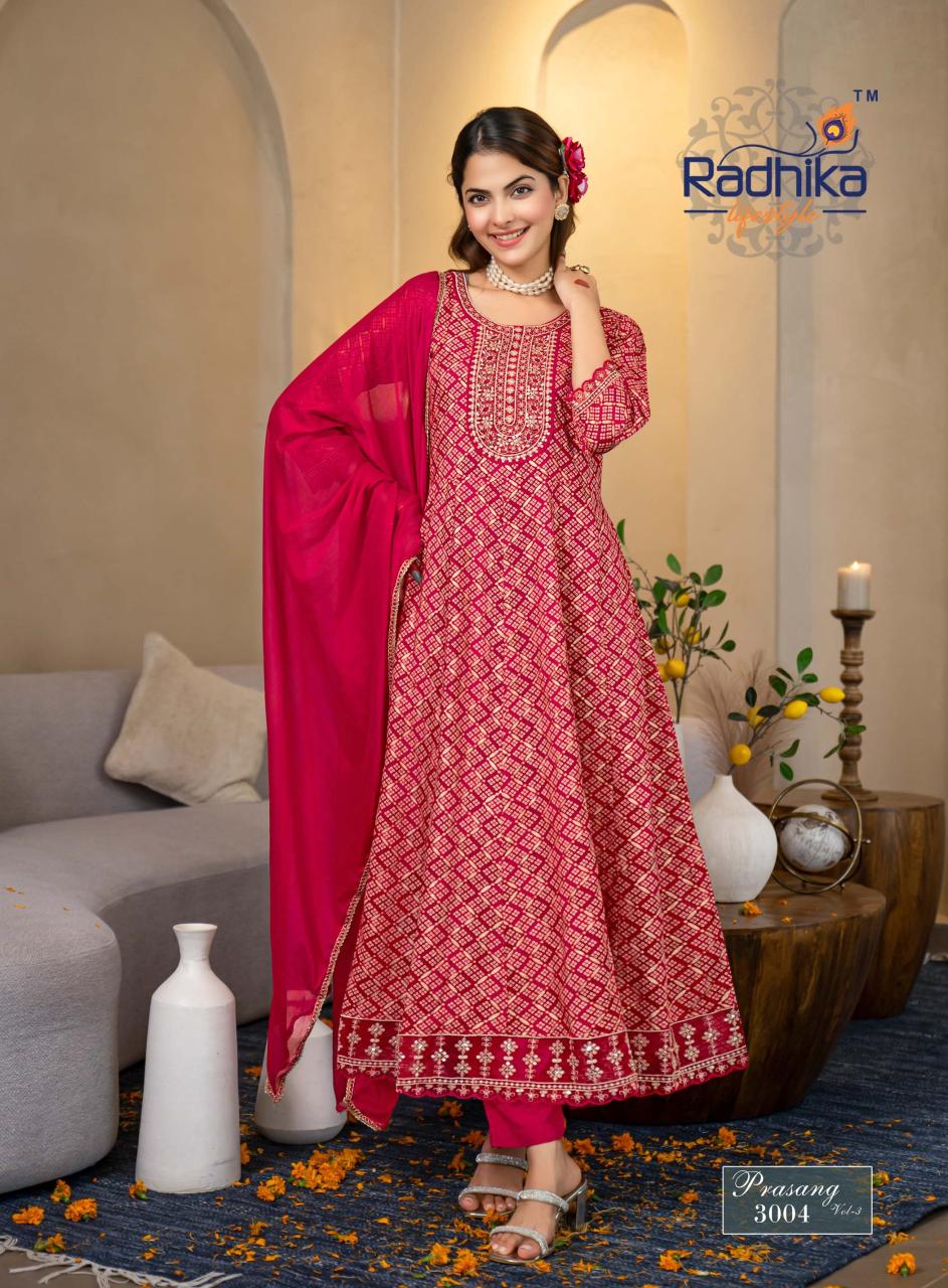 Radhika LifeStyle Prasang Vol 3 catalog surat kurtis wholesale online