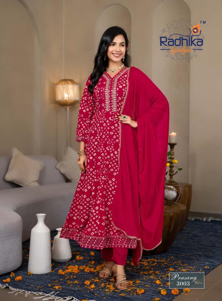 Radhika LifeStyle Prasang Vol 3 catalog surat kurtis wholesale online