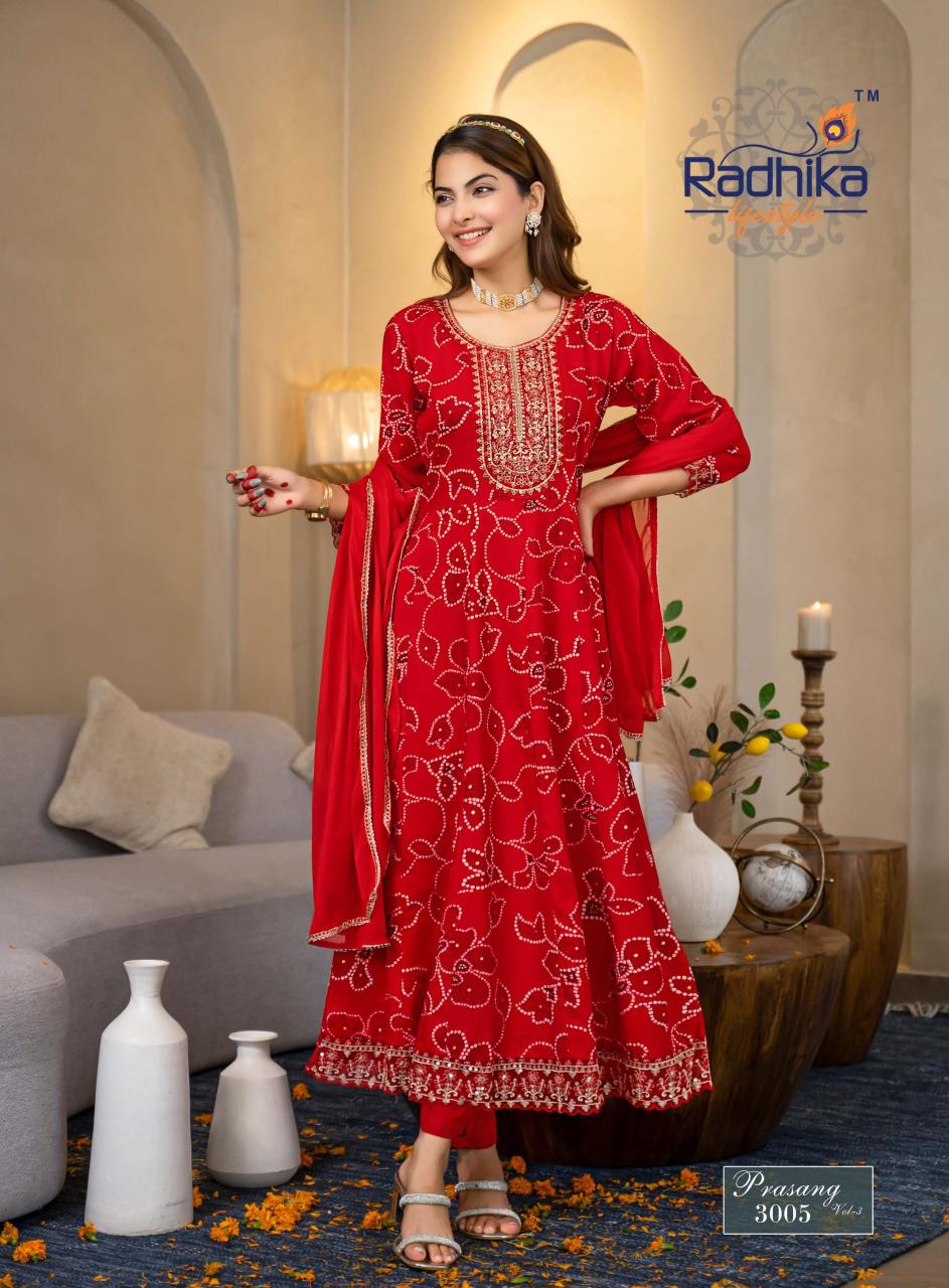 Radhika LifeStyle Prasang Vol 3 catalog surat kurtis wholesale online