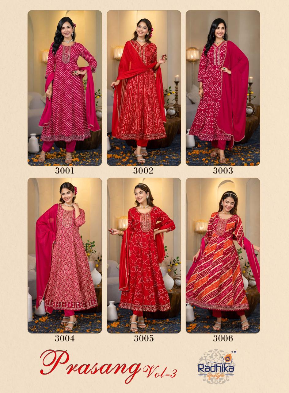 Radhika LifeStyle Prasang Vol 3 catalog surat kurtis wholesale online