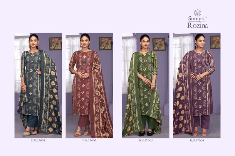 Radhika Sumyra Rozina catalog best online wholesaler of dress materials in surat