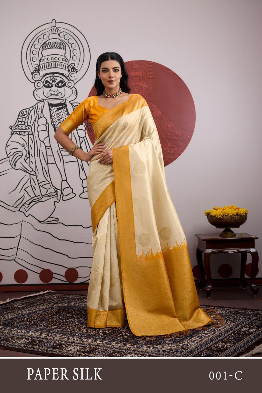 Rajtex Paper Silk catalog surat saree factory price 2025