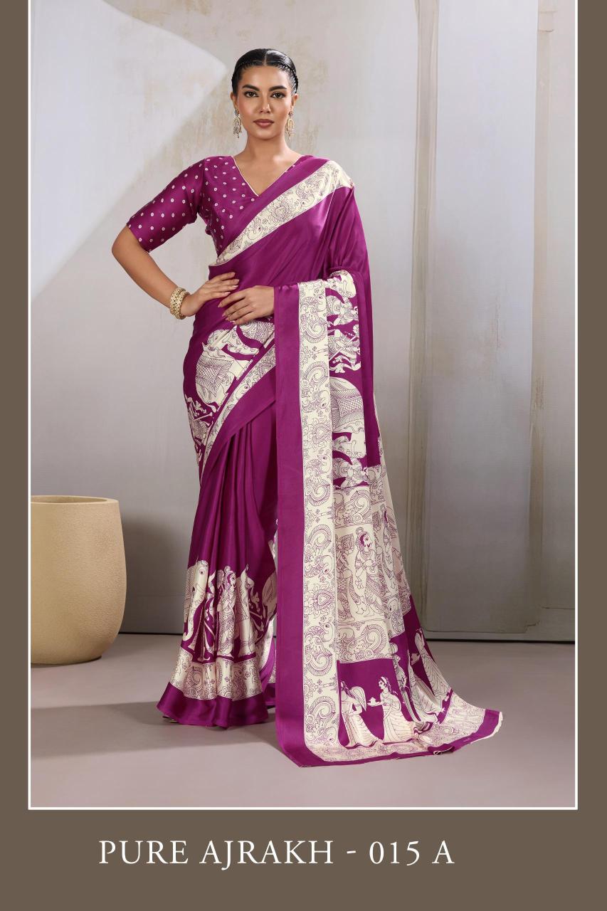 Rajtex Pure Ajrakh 015 catalog sarees fancy sarees surat