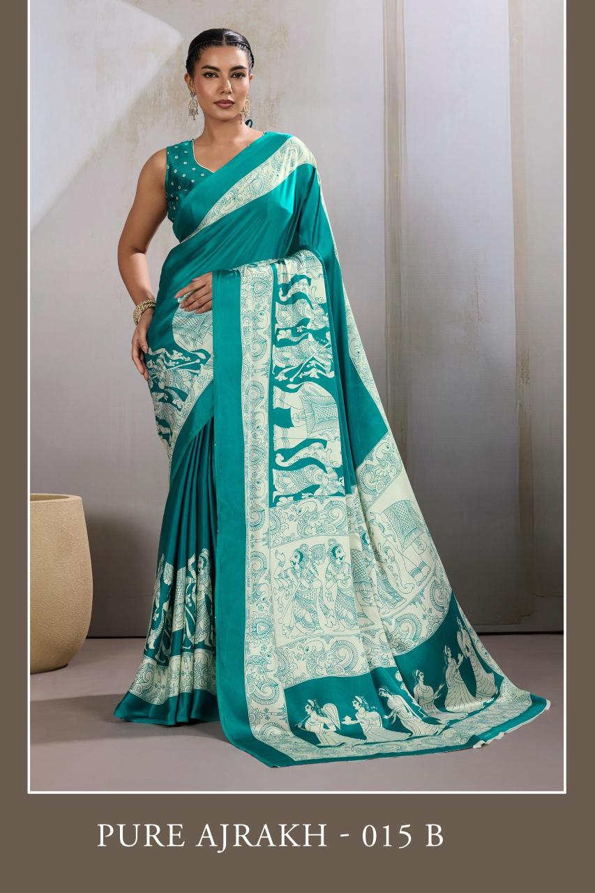Rajtex Pure Ajrakh 015 catalog sarees fancy sarees surat