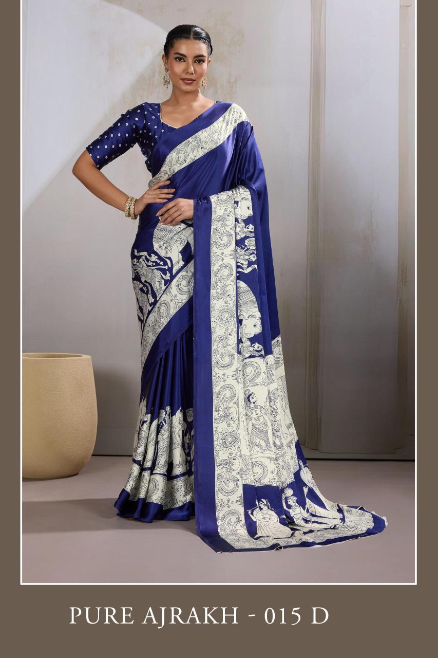 Rajtex Pure Ajrakh 015 catalog sarees fancy sarees surat