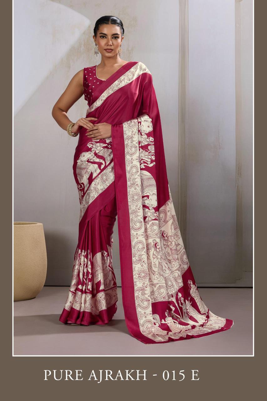 Rajtex Pure Ajrakh 015 catalog sarees fancy sarees surat