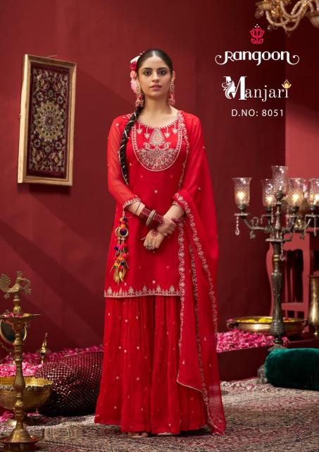 Rangoon Manjari catalog buy kurti palazzo set online india