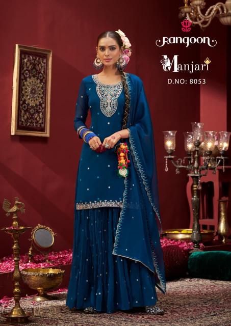 Rangoon Manjari catalog buy kurti palazzo set online india