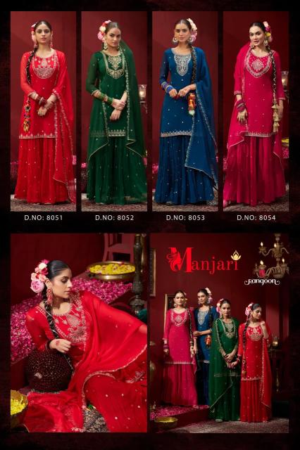 Rangoon Manjari catalog buy kurti palazzo set online india