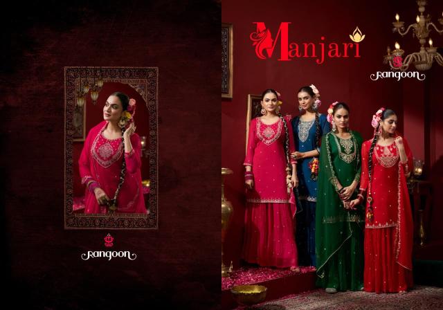 Rangoon Manjari catalog buy kurti palazzo set online india