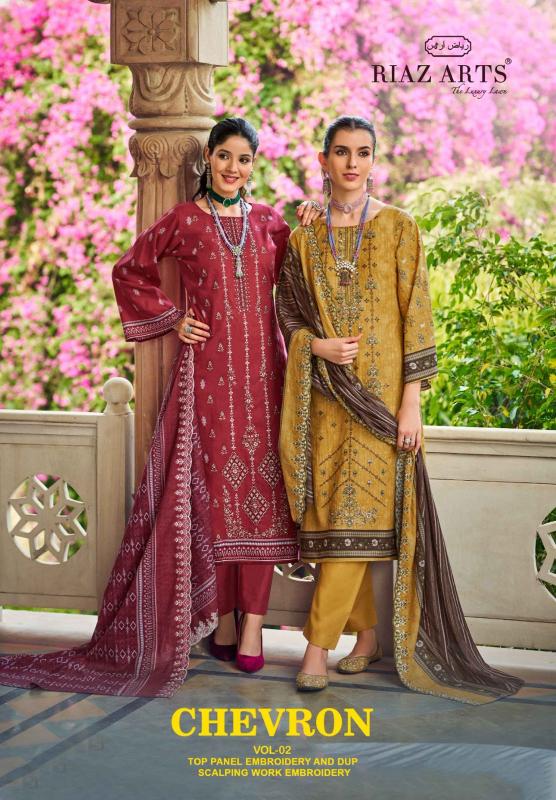 Riaz Arts Chevron Vol 2 Catalog aarvi fashion dress material wholesale