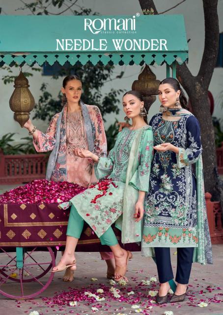 Romani Needle Wonder catalog wholesale dress material in ahmedabad