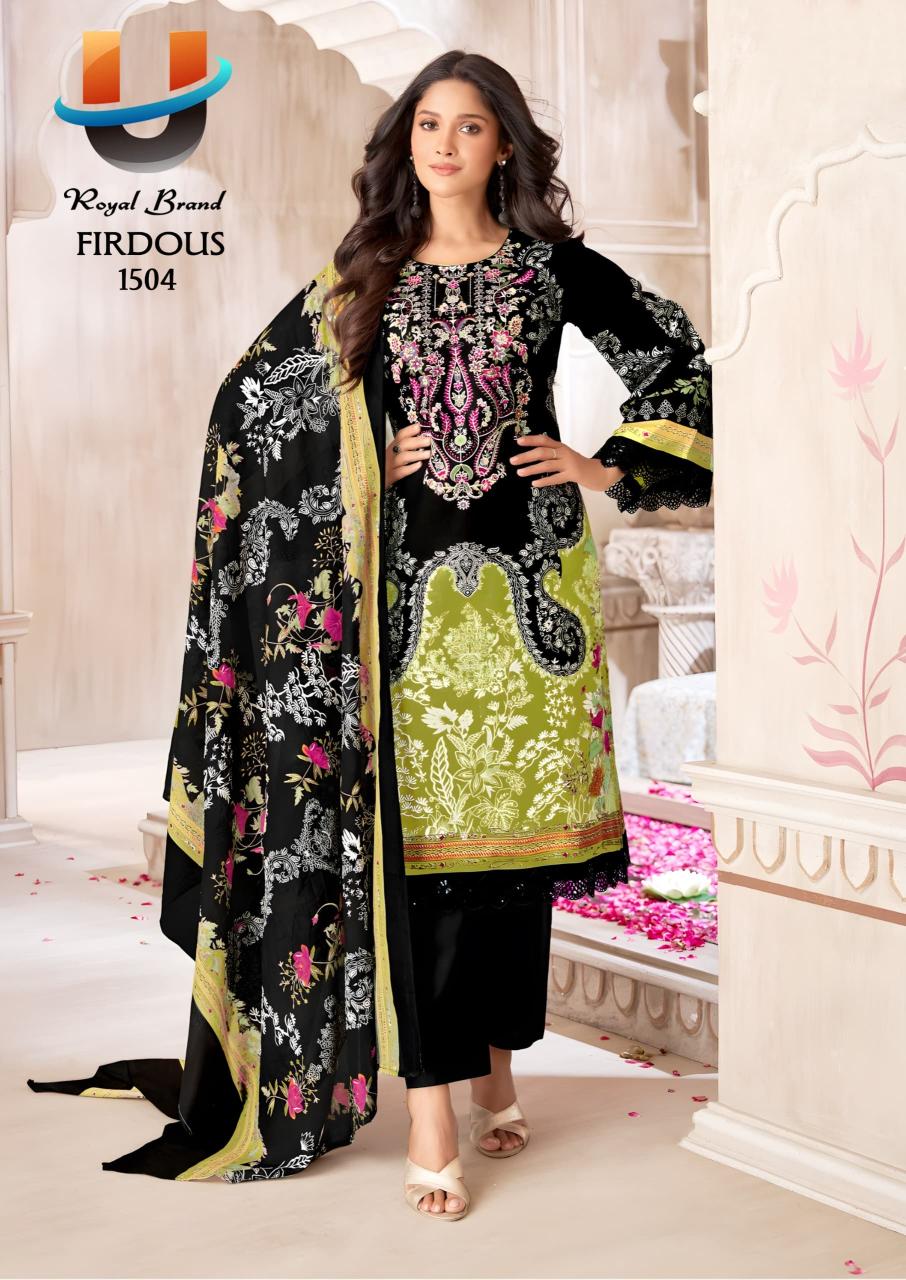 Royal Firdous Vol-15 - Karachi Dress Material  - Wholesale Catalog