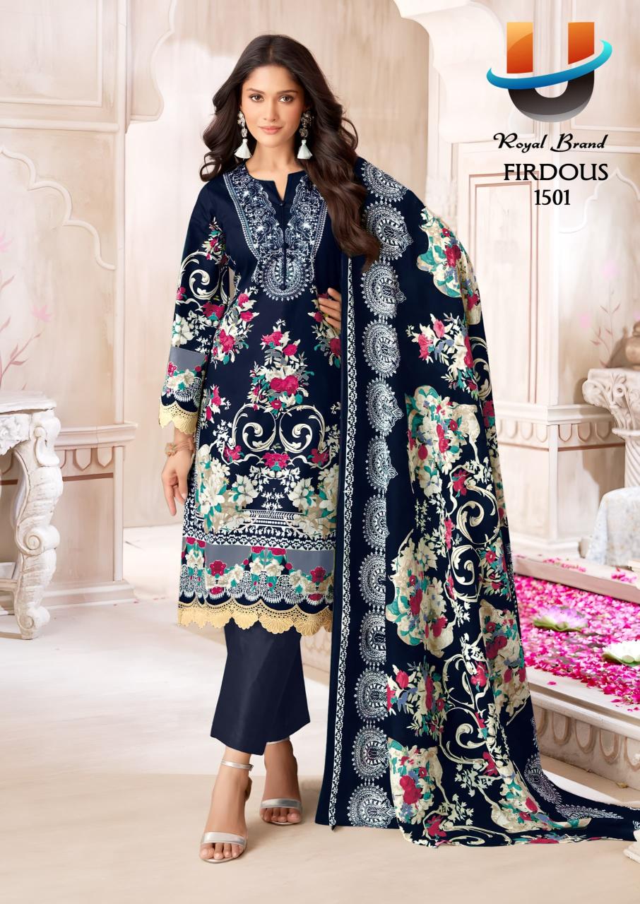 Royal Firdous Vol-15 - Karachi Dress Material  - Wholesale Catalog