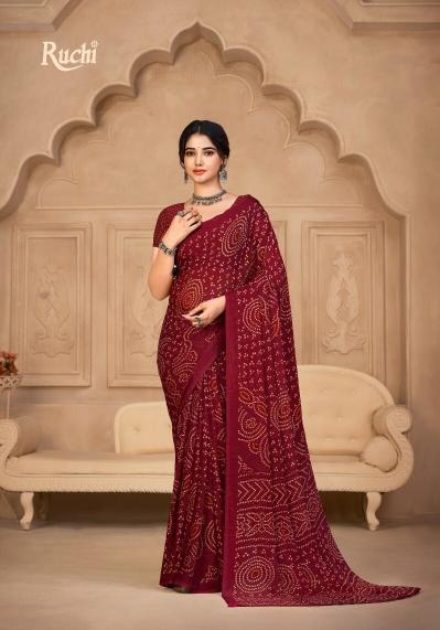 Ruchi Star Chiffon 134 catalog kolkata sarees surat