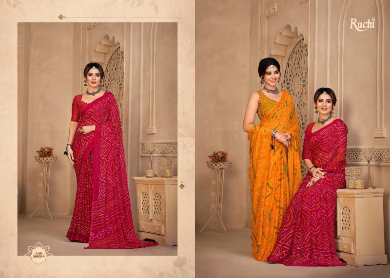 Ruchi Star Chiffon 134 catalog kolkata sarees surat