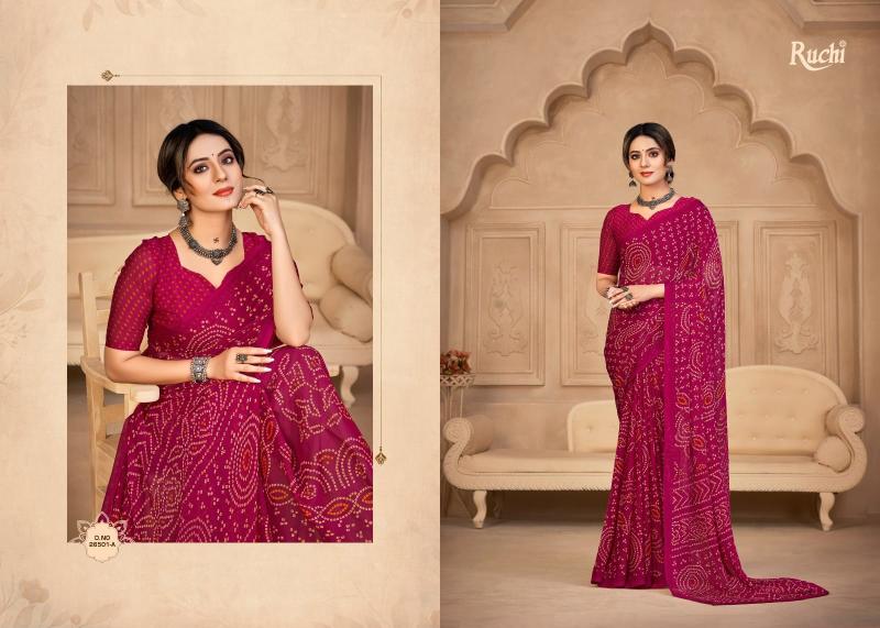 Ruchi Star Chiffon 134 catalog kolkata sarees surat