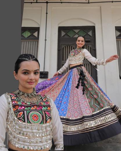 Sabella 7147 catalog mirror work lehenga choli online india