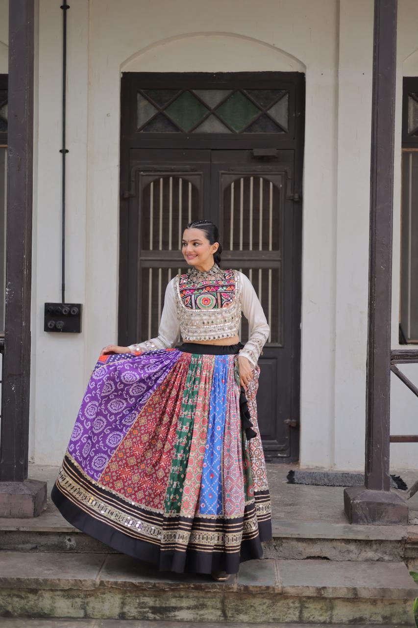 Sabella 7147 catalog mirror work lehenga choli online india