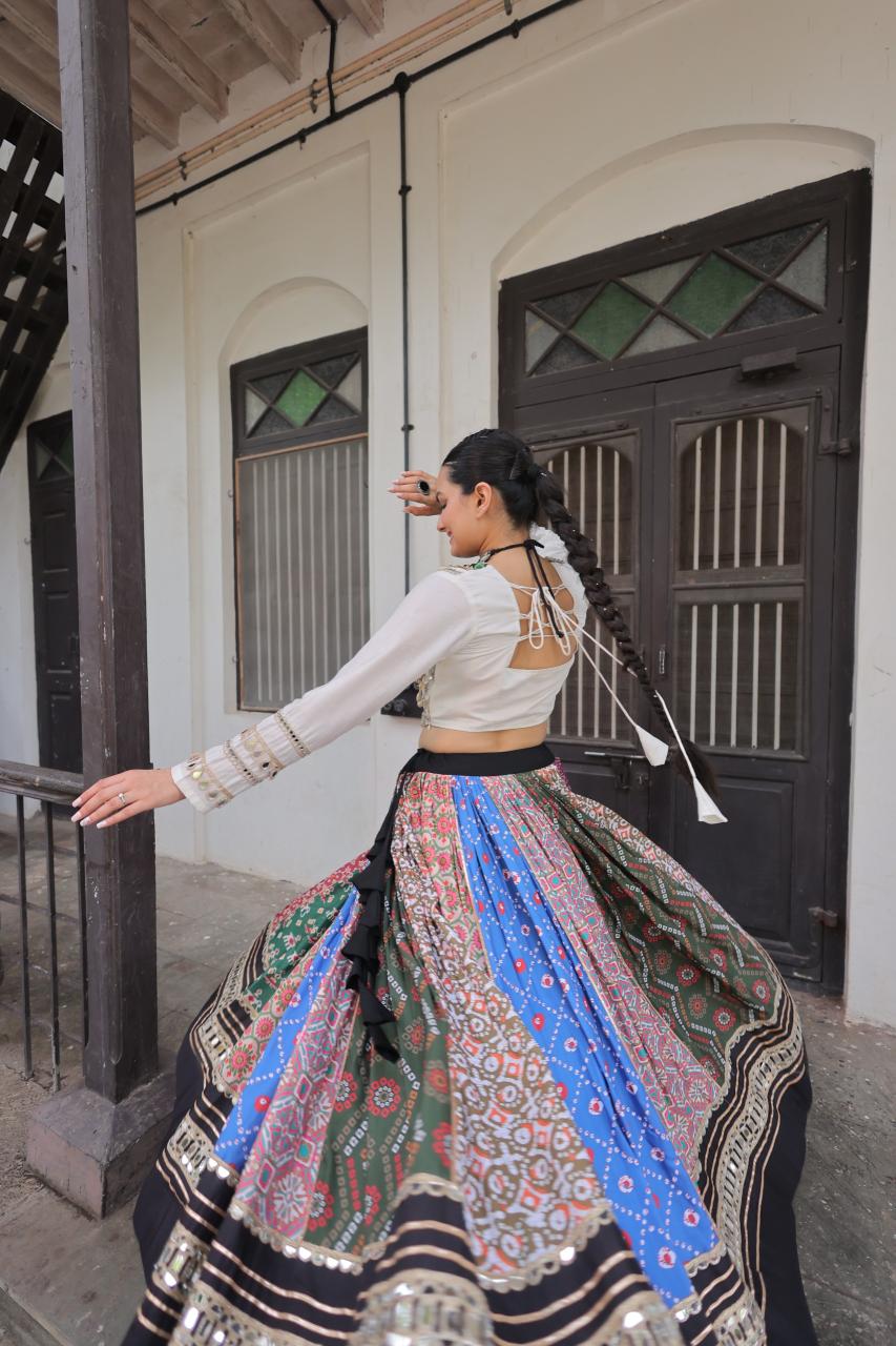 Sabella 7147 catalog mirror work lehenga choli online india