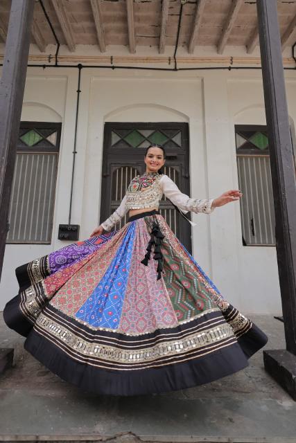 Sabella 7147 catalog mirror work lehenga choli online india