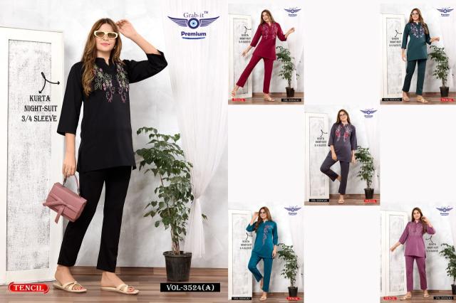 Sabella grab it 3524 catalog co ord set wholesale in mumbai