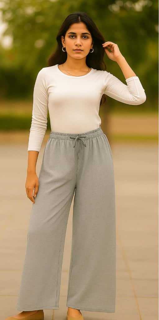 Sabella Textured  Palazzo catalog comfort lady pants wholesale price