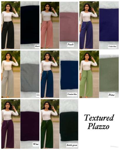 Sabella Textured  Palazzo catalog comfort lady pants wholesale price