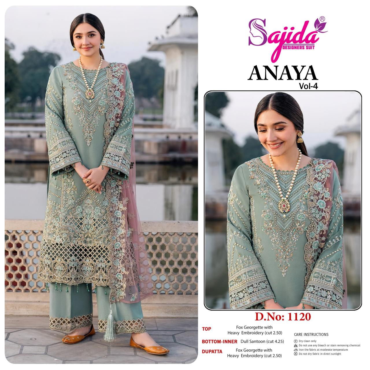 Sajida Anaya Vol 4 catalog wholesale pakistani suits new delhi