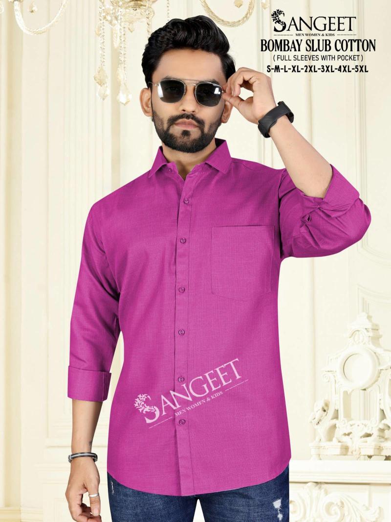 Sangeet Bombay Slub Cotton catalog wholesale mens shirts