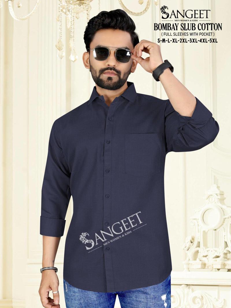 Sangeet Bombay Slub Cotton catalog wholesale mens shirts