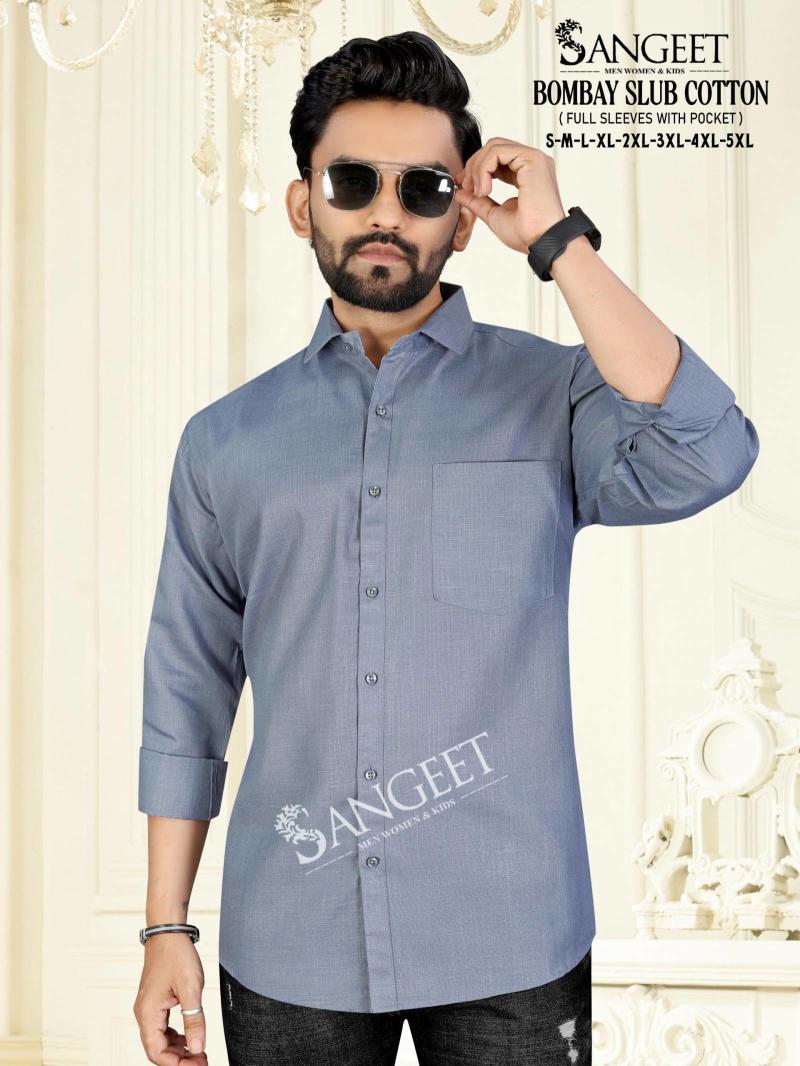Sangeet Bombay Slub Cotton catalog wholesale mens shirts