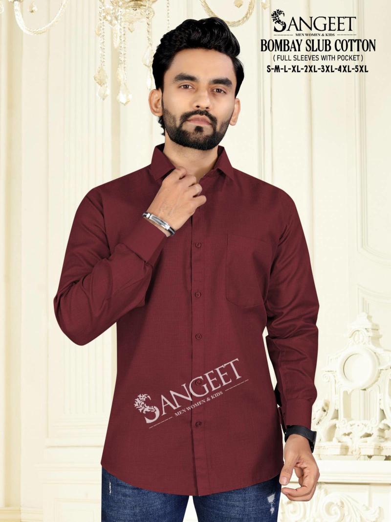 Sangeet Bombay Slub Cotton catalog wholesale mens shirts