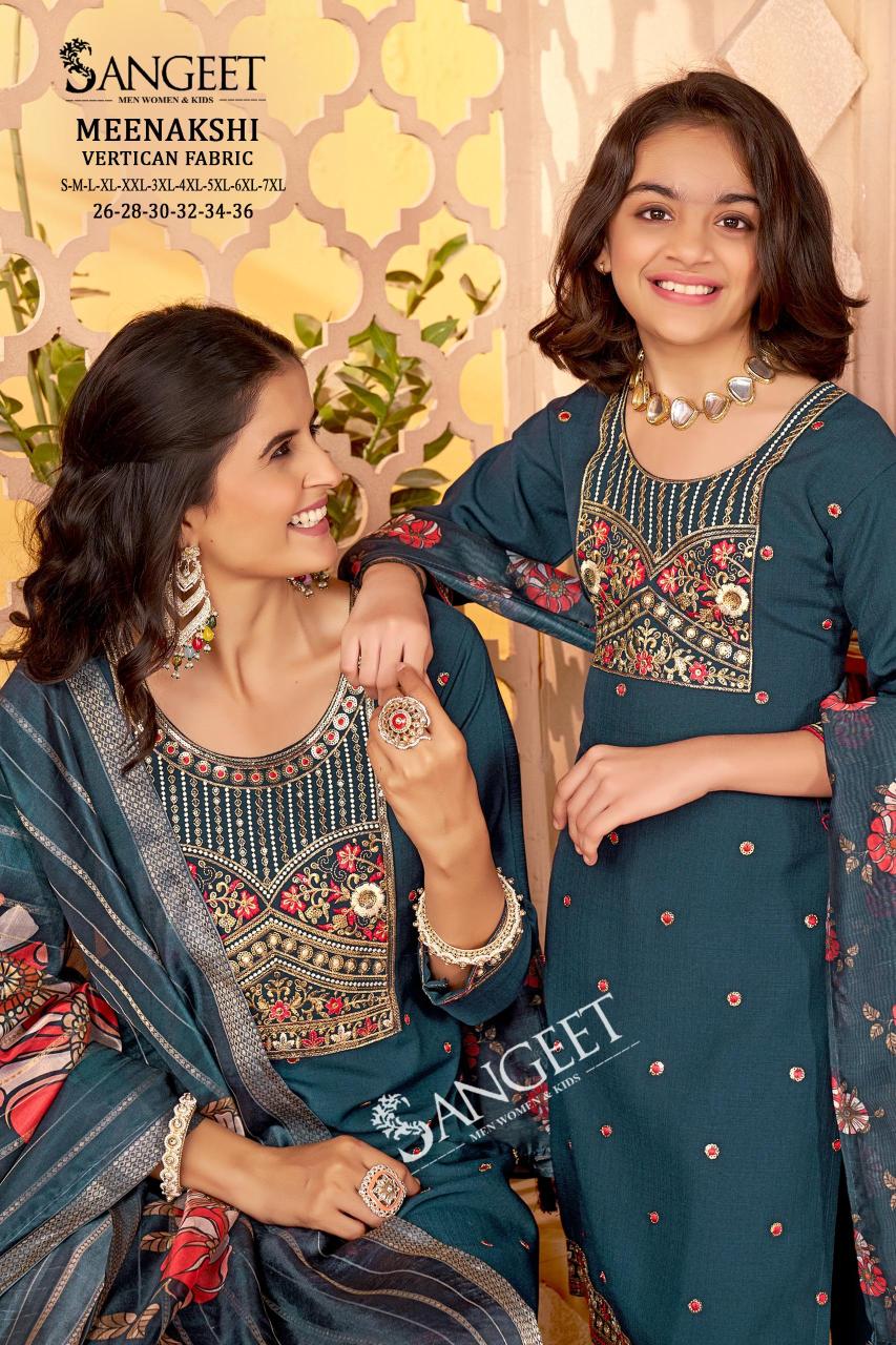 Sangeet Meenakshi catalog mom and daughter kurtis
