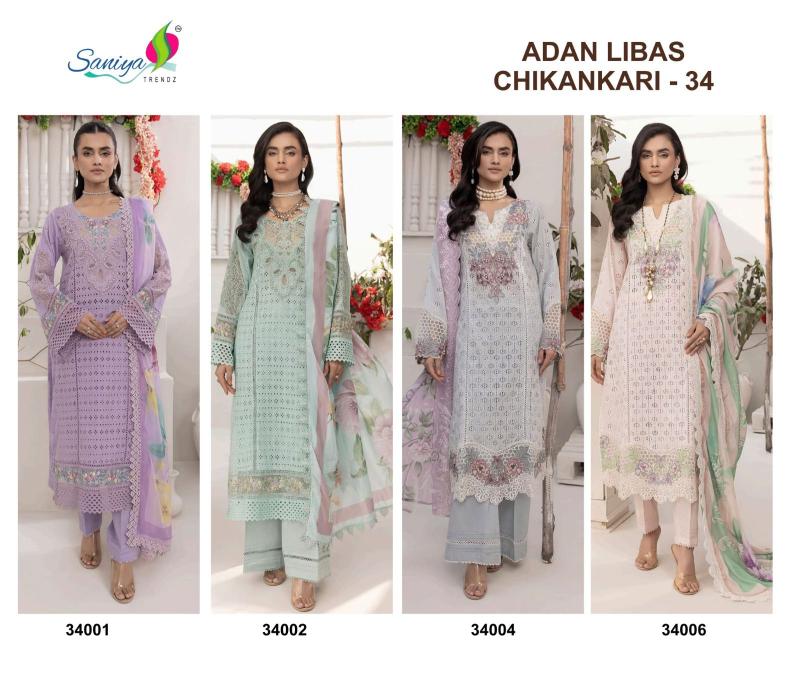Saniya Adan Libas Chikankari Vol 34 Catalog wholesale pakistani suits dwarka delhi