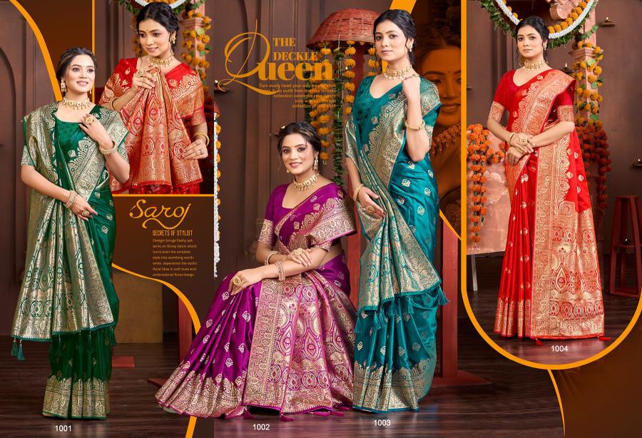 Saroj Sunaina satin vol.1 Satin silk saree in surat with price wholesale