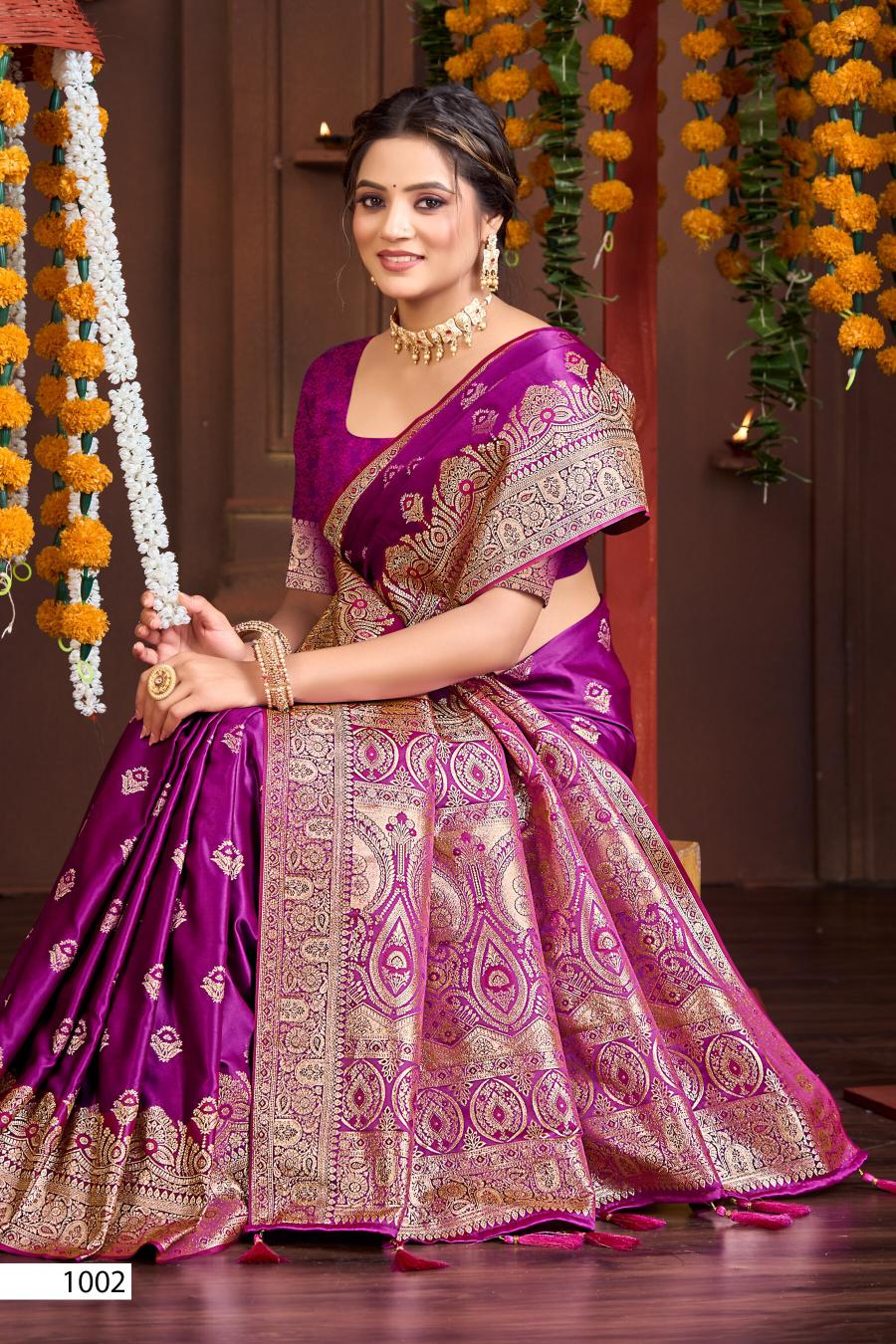 Saroj Sunaina satin vol.1 Satin silk saree in surat with price wholesale