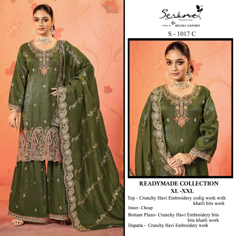 Serine S 1017 catalog pakistani suits wholesale surat