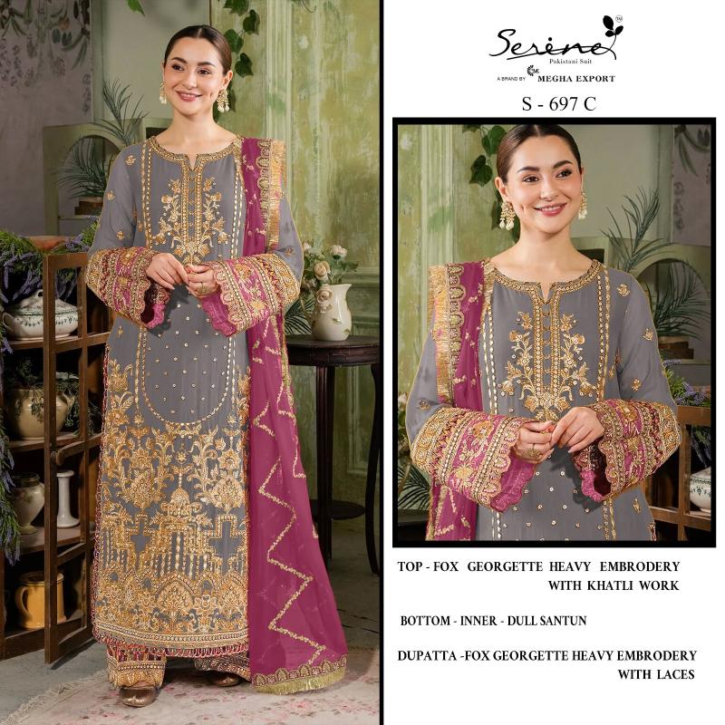 Serine S 697 catalog pakistani suits wholesalers in kolkata