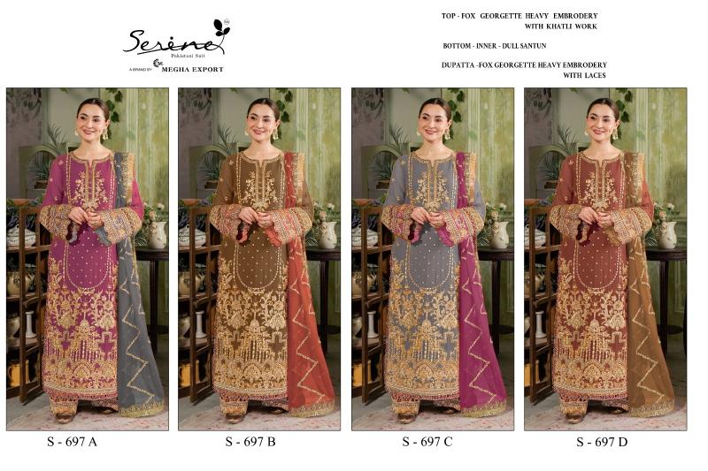 Serine S 697 catalog pakistani suits wholesalers in kolkata