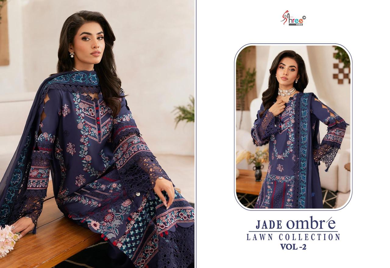 Shree Fabs Jade Ombre Lawn Collection Vol 2 catalog pakistani suits in wholesale price