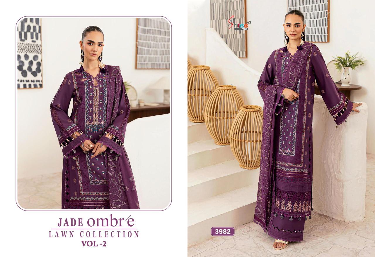 Shree Fabs Jade Ombre Lawn Collection Vol 2 catalog pakistani suits in wholesale price