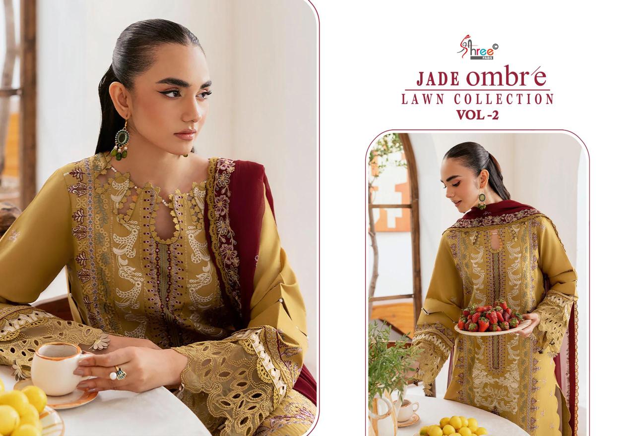 Shree Fabs Jade Ombre Lawn Collection Vol 2 catalog pakistani suits in wholesale price