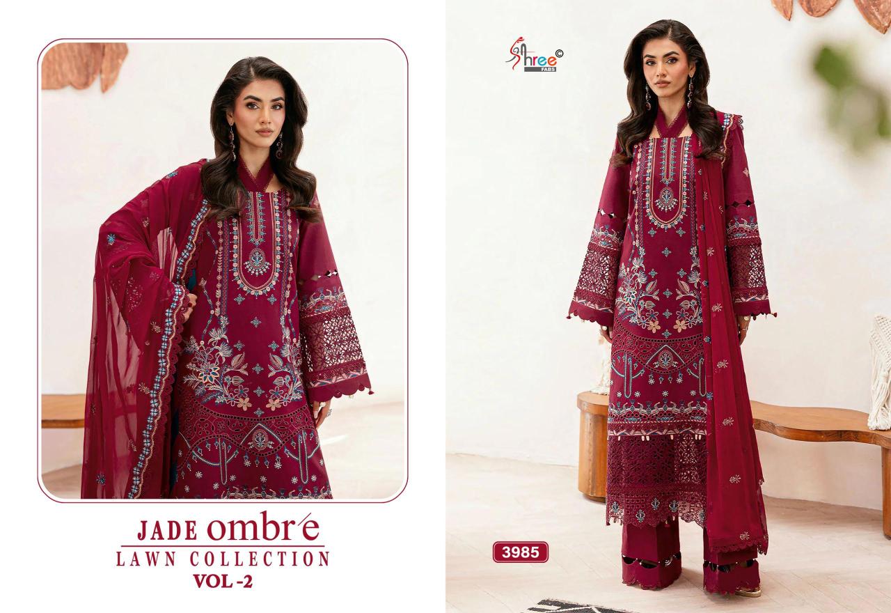 Shree Fabs Jade Ombre Lawn Collection Vol 2 catalog pakistani suits in wholesale price