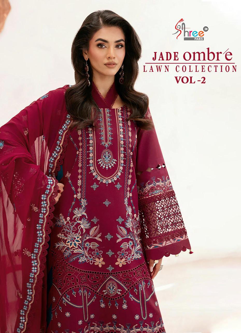 Shree Fabs Jade Ombre Lawn Collection Vol 2 catalog pakistani suits in wholesale price