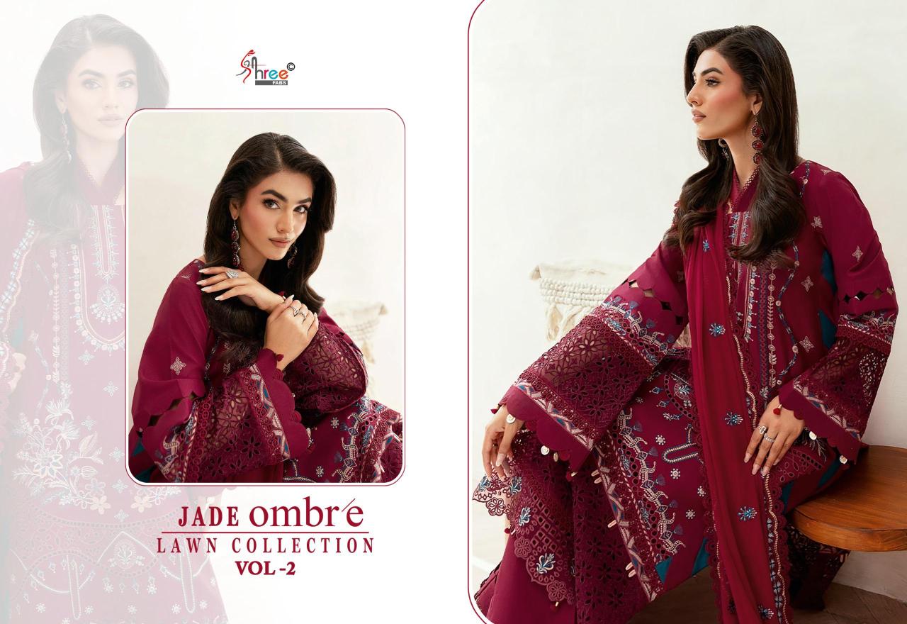 Shree Fabs Jade Ombre Lawn Collection Vol 2 catalog pakistani suits in wholesale price