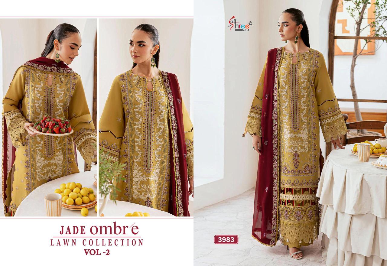 Shree Fabs Jade Ombre Lawn Collection Vol 2 catalog pakistani suits in wholesale price