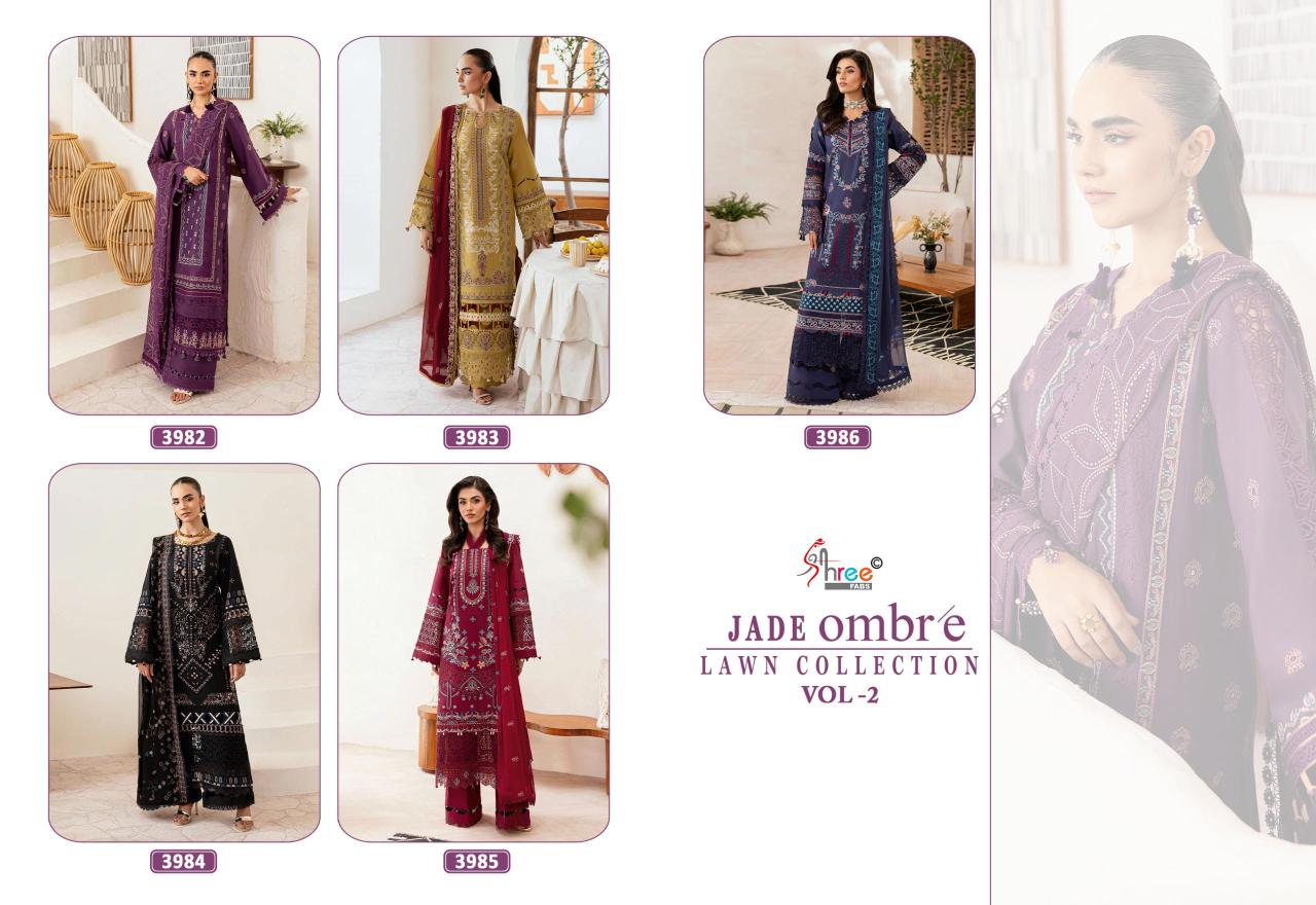 Shree Fabs Jade Ombre Lawn Collection Vol 2 catalog pakistani suits in wholesale price